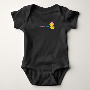 Girls So Ducking Cute Watercolor Rubber Duck Kids Baby Bodysuit