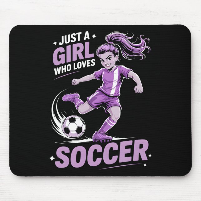 Girls Soccer _1  Mouse Mat (Front)