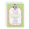Girl's Soccer Birthday Party Invitation