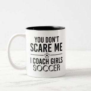 Girls soccer coach I Coach Girls Soccer Gift Funny Two-Tone Coffee Mug
