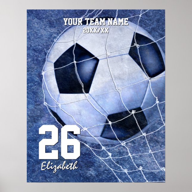 Girls' soccer commemorative team end of season poster (Front)