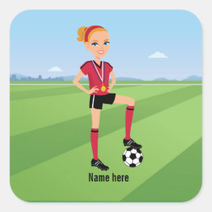 Girl's Soccer Game Sticker