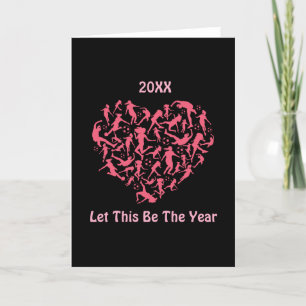 Girls Soccer Heart - Women Players Card