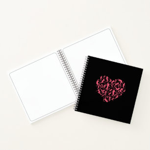 Girls Soccer Heart - Women Players Notebook