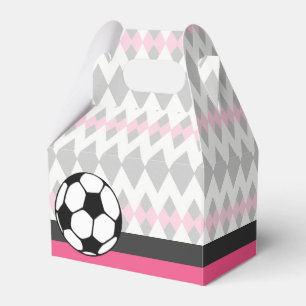 Girl's Soccer Party Custom Birthday Favour Box