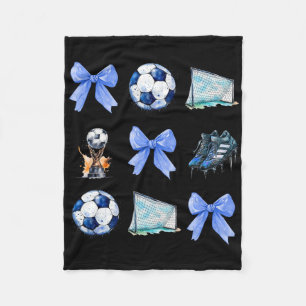 Girls Soccer Shirt For Women Soccer Mama Shirt Mom Fleece Blanket