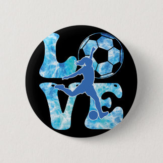 Girls Soccer T Shirt Women Toddler Teen Soccer Lov 6 Cm Round Badge