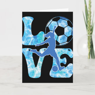 Girls Soccer T Shirt Women Toddler Teen Soccer Lov Card