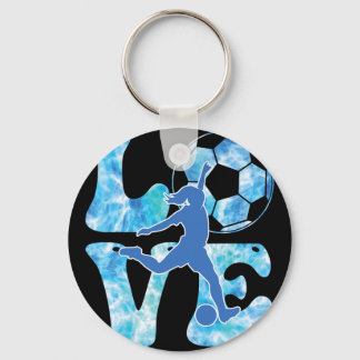 Girls Soccer T Shirt Women Toddler Teen Soccer Lov Key Ring