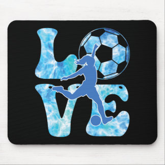 Girls Soccer T Shirt Women Toddler Teen Soccer Lov Mouse Mat