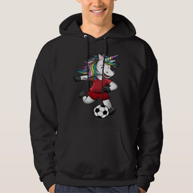 Girls Soccer  Unicorn Love  Magical Team Hoodie (Front)