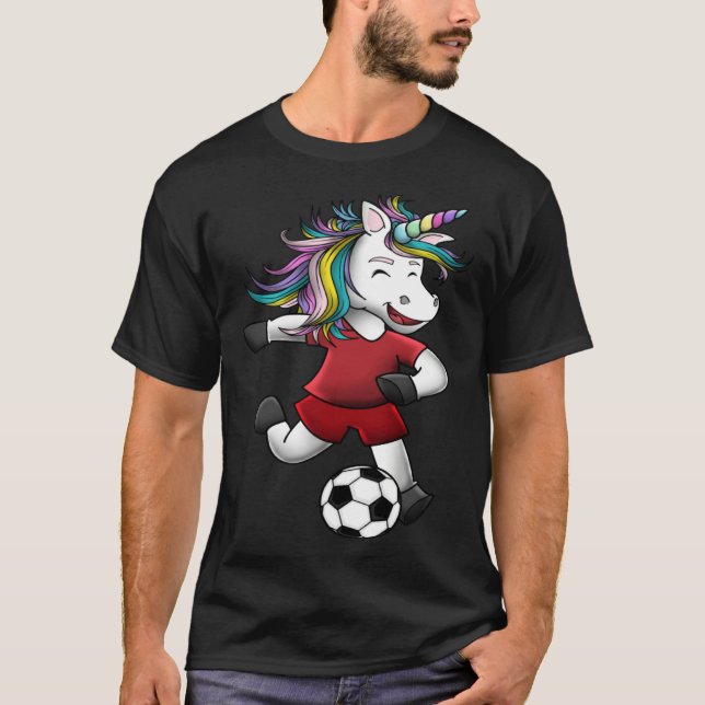 Girls Soccer  Unicorn Love  Magical Team T-Shirt (Front)