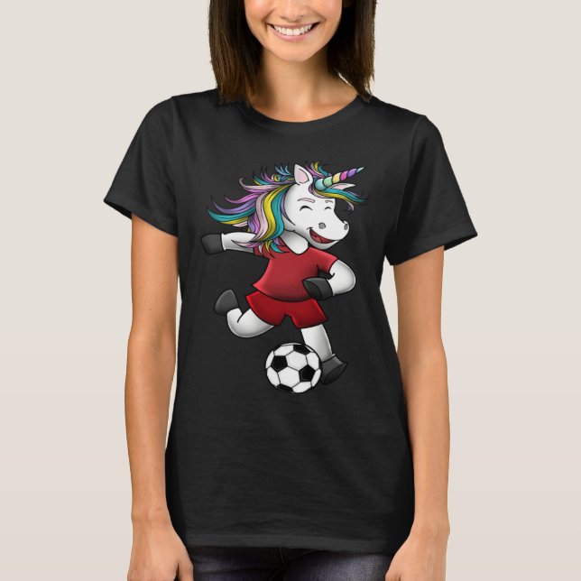 Girls Soccer  Unicorn Love  Magical Team T-Shirt (Front)