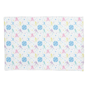 Girls Softball Player Stars Pillowcase