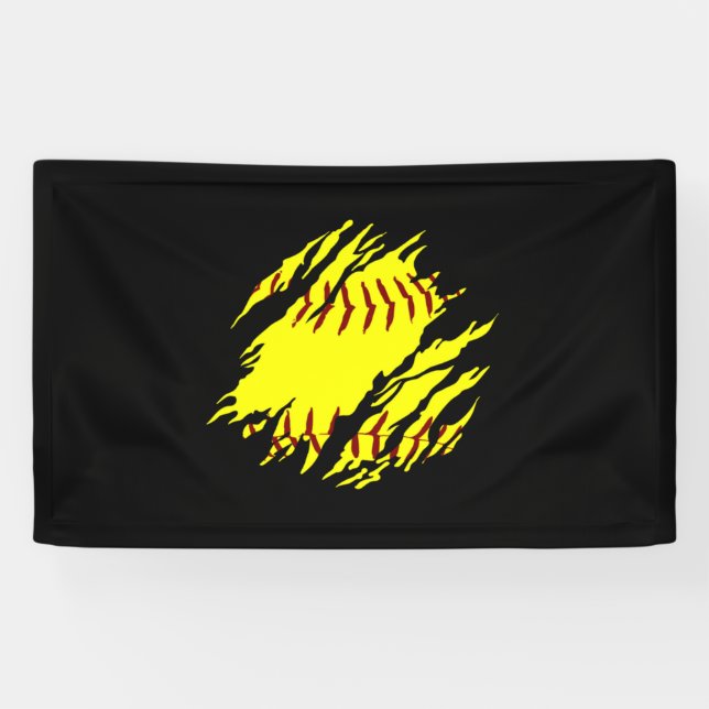 Girls Softball Stitches Fastpitch Gear Banner (Horizontal)