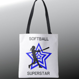Girls Softball Superstar Custom    Tote Bag