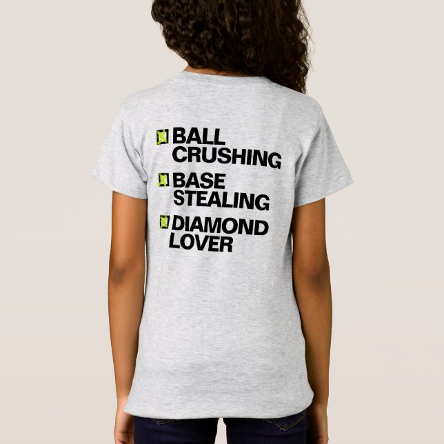 Girls Softball T-Shirt (Back)
