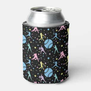 Girls Softball - Women Players with Stars Can Cooler