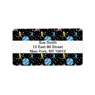 Girls Softball - Women Players with Stars Label