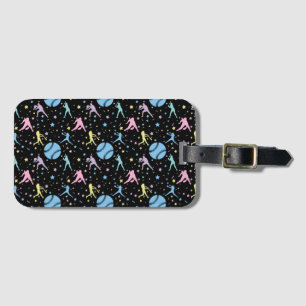 Girls Softball - Women Players with Stars Luggage Tag