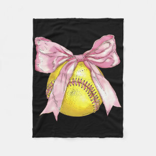 Girls Softll Coquette Bow Ribbon Mom Daughter Soft Fleece Blanket