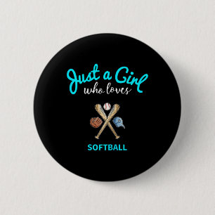 Girls Softll Jersey Kids Softll 6 Cm Round Badge
