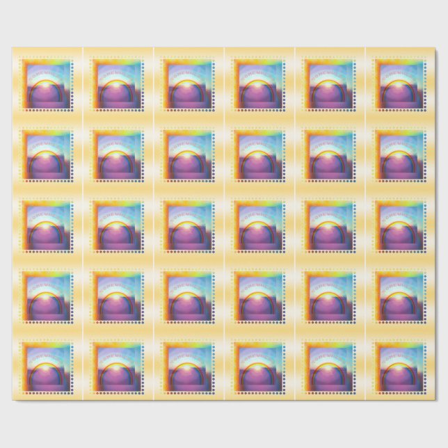 Girl's "Somewhere Over thr Rainbow" Wrapping Paper (Seam)
