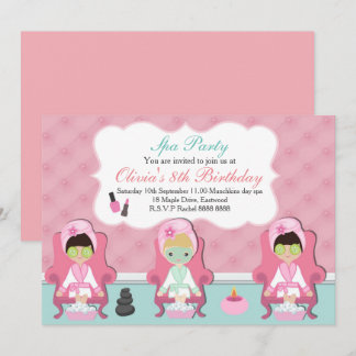 Girls Spa Invitation Pamper party Invite
