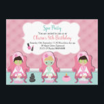 Girls Spa Invitation Pamper party Invite<br><div class="desc">Girls Spa party invitation pamper party</div>