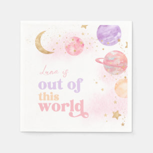 Girl's Space Party Napkins