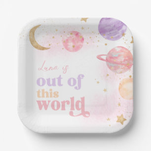 Girl's Space Party Plates
