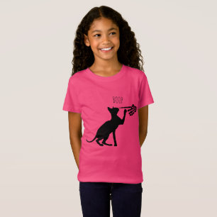 Girl's Sphynx Kiiten Cute Pink Fun Cat Meme T-Shirt