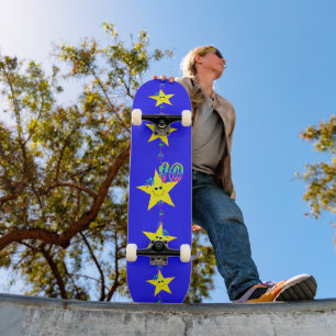 Girl's Stars Number 10 Skateboard