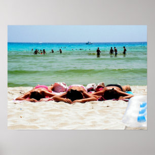 Girls Sunbathing Poster/Print Poster