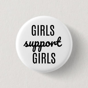 Girls Support Girls button