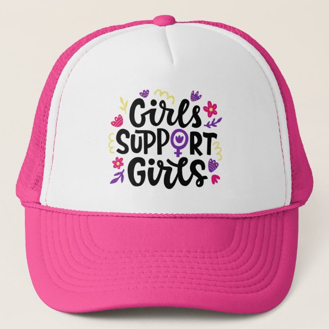 Girls Support Girls Trucker Hat (Front)