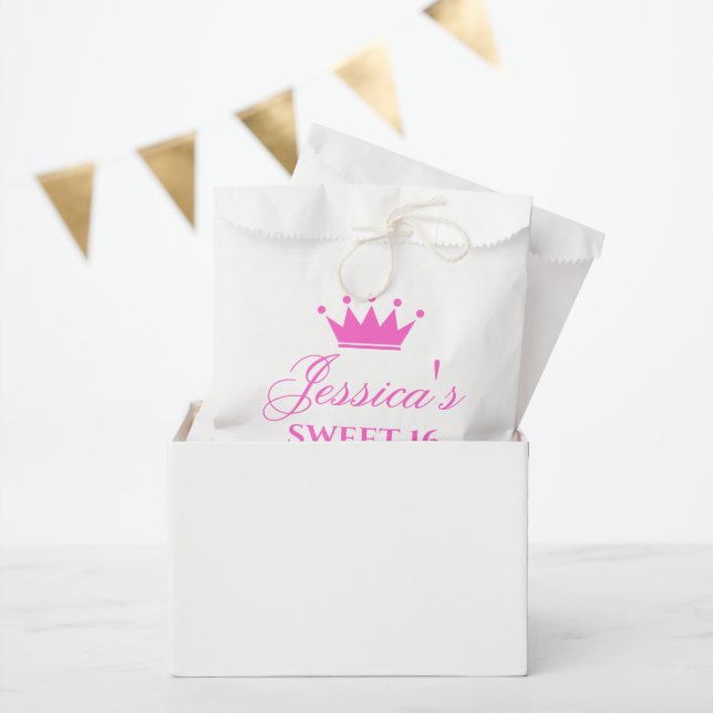 Girl's sweet sixteen 16th Birthday party custom Favour Bags (Party)