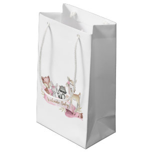 Girls Sweet Woodland Animal Baby Girl Small Gift Bag