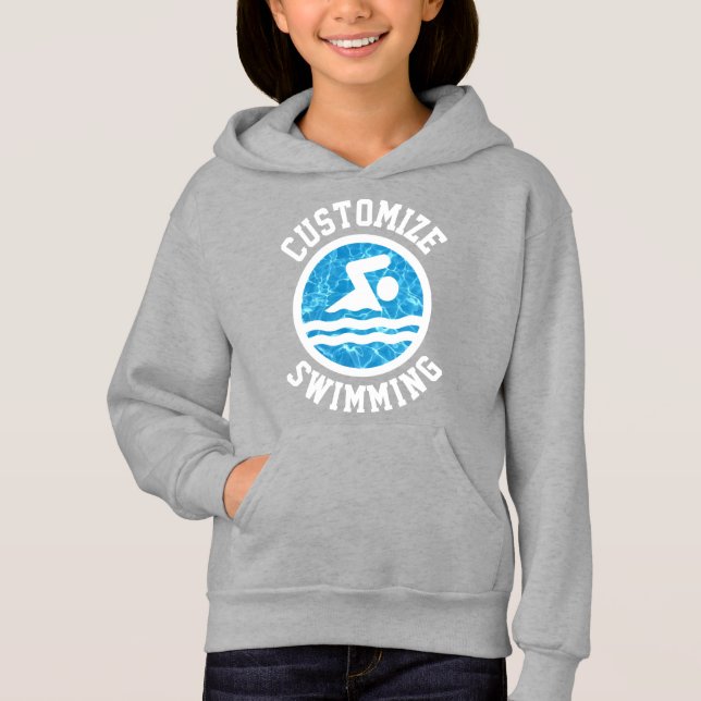 Girls' Swimming and Diving Custom Team Name / Text (Front)