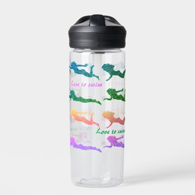 Girls Swimming Water Bottle (Front)