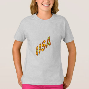 Girls T-Shirt ash USA CHOCOLAT BONBONS