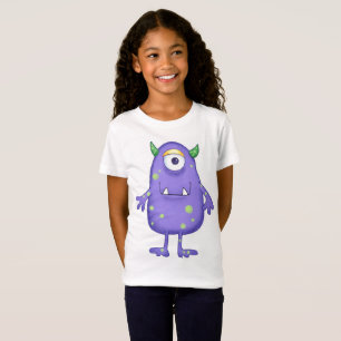 Girls T-Shirt - Green Spotted Monster