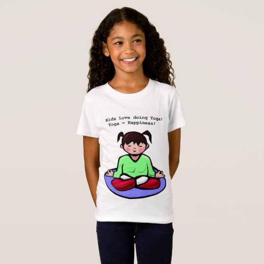 girls t-shirt Kids Love Yoga