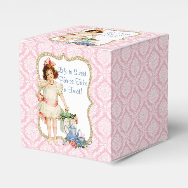 Girls Tea Party Favour Box (Front Side)