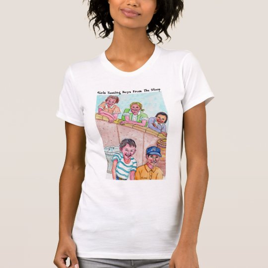 Girls Teasing Boys From The Stoop T-Shirt