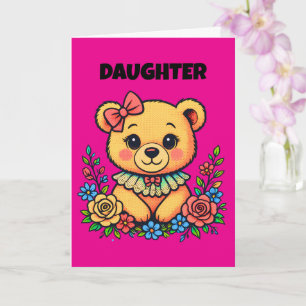 Girl's Teddy Pop art Card