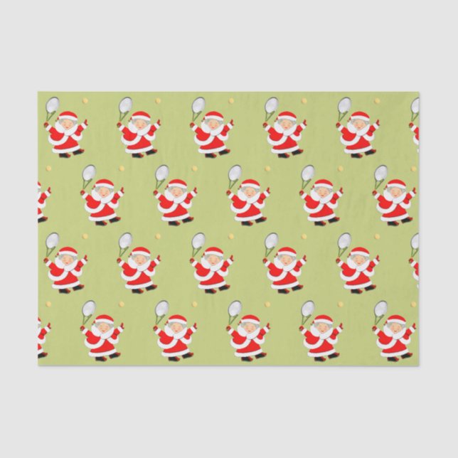 Girls Tennis Christmas Holiday Tissue Paper (Front)