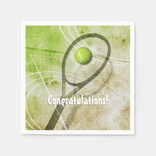 Girl's tennis personalised napkin