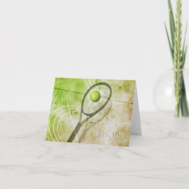 Girl's tennis personalised thank you (Front)