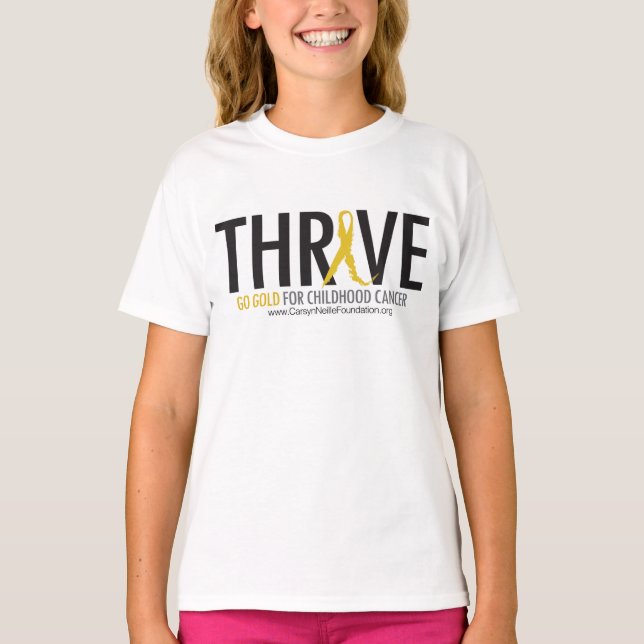 Girl's: THRIVE Ruffle T-Shirt (Front)